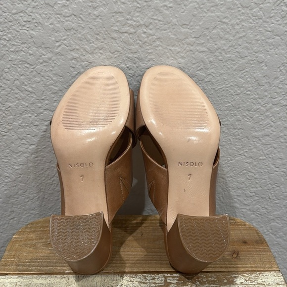 Nisolo Carina Almond Leather Cross Strap Mule Size 7 - Picture 7 of 7
